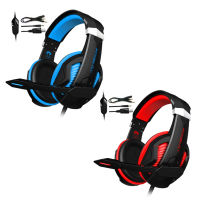 LED Colorful Over Ear Gaming Headset with MIC Headphones Bass Stereo for PS5
