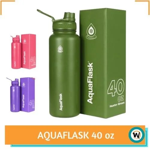 Aquaflask Tumbler 40 oz Vacuum Insulated Stainless Steel Drinking Water ...