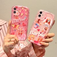 Mrhaha เคสครีมสำหรับ Vivo Y36 Y02 Y20 Y21 Y15A Y02s Y35 Y22 Y16 V25 Y30 Y50 Y93 Y20s Y91การ์ตูนน่ารักสีชมพูตุ๊กตาบาร์บี้เจ้าหญิงสาวหรูหรา Y17สวยงามปก Y12สต็อกพร้อม