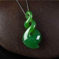 Natural Green Hand-Carved Heart-Shaped Jade Pendant Fashion Boutique Jewelry Men And Women Necklace Gift Accessories