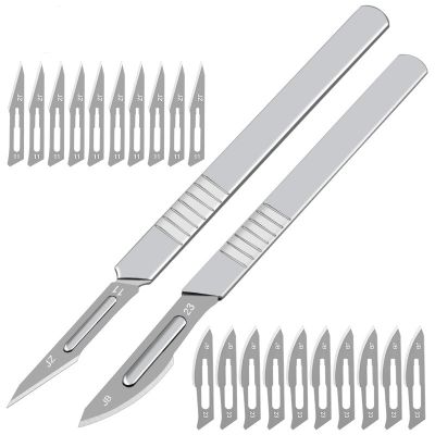 {:“》: มีดมีดผ่าตัดเหล็กกล้าคาร์บอน11 #23 # ใบมีดพร้อมที่จับมีดผ่าตัดเครื่องมือตัด DIY สัตว์ไม้ซ่อมแซม PCB