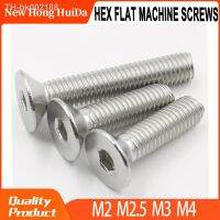 ▲☬ Hex Flat Machine Screws Metric Threaded Countersunk Metal Hexagon Head Bolt Set 304 Stainless Steel M2 M2.5 M3 M4