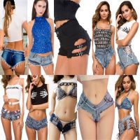 Women Sexy Denim Jeans Shorts Girl High waist Low Waist Beach Hot Shorts YF049- 616