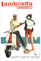 โปสเตอร์ Lambretta แลมเบรตต้า โปสเตอร์ติดผนัง ของแต่งบ้าน ของตกแต่งห้องนอน Vespa 77poster