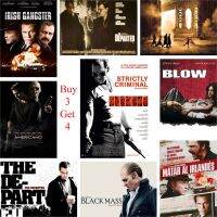 ELEGANT Kill The Irishman American Ganster Black Mass Blow โปสเตอร์ภาพยนตร์สติ๊กเกอร์ติดผนังกระดาษเคลือบสีขาวพิมพ์ความละเอียดสูง