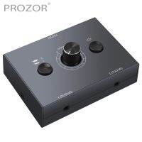 PROZOR 2 x 1/1 x 2 3.5mm Stereo Audio Switch Bi-Directional Switcher with Mute Button No External Power Required Audio Splitter Adapters