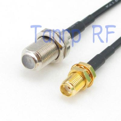 ❧ 6in F żeńskie gniazdo do SMA żeńskie gniazdo adapter złącza RF 15CM Pigtail współosiowy przewód łączący RG174 przedłużacz