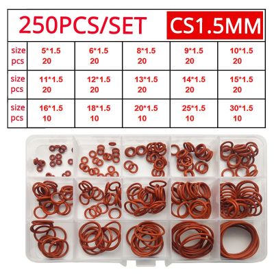 Silicone O Ring Sealing Oring Waterproof Gaskets O-ring Oil Resistant and High Temperature Washer Repair Box Assortment Kit Sets Gas Stove Parts Acces