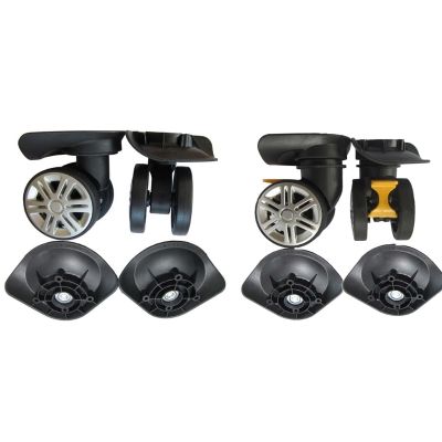 ✱ 1 Pair A19 DIY Trolley Suitcase Luggage Replacement Casters Swivel Repair Accessories Mute Roller Brake Wheels for Travel Bag