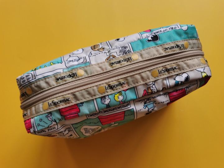 lesportsac-2023-สินค้าใหม่แบรนด์สนูปปี้พิมพ์คลัทช์กระเป๋าเครื่องสำอาง7121