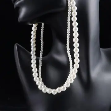 Double layer hot sale pearl chain