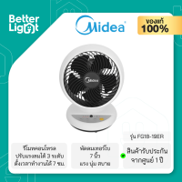 MIDEA พัดลมเทอร์โบ 7 นิ้ว (รีโมทคอนโทรล, ปรับเงยได้, ตั้งเวลาทำงานได้) / รุ่น FG18-19ER (รับประกันศูนย์ 1 ปี)