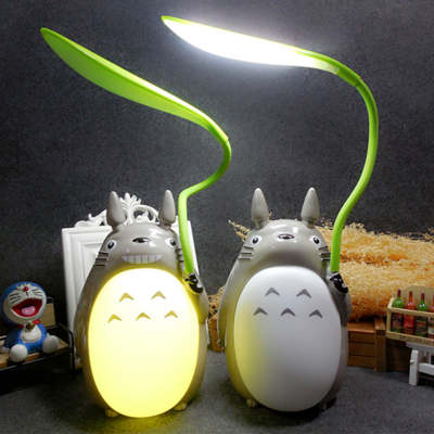 Creative Night Lights LED Cartoon Totoro Shape Lamp USB Rechargeable Reading Table Desk Lamps for Kids Gift Home Decor Novelty
