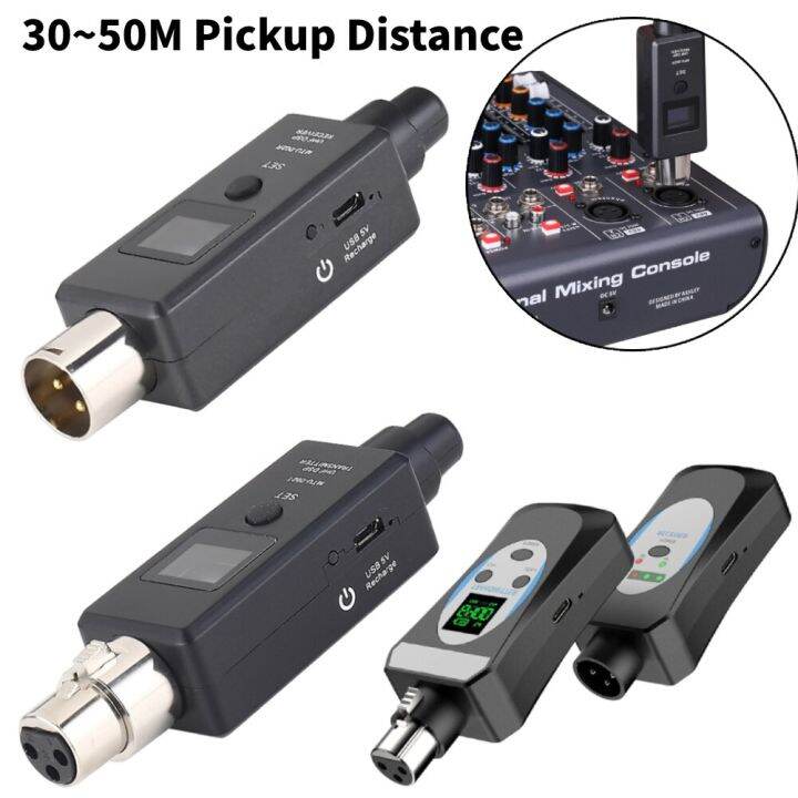 C01 UHF Wireless Microphone Converter XLR Transmitter & Receiver For