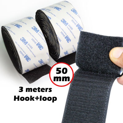 3M Tape 50mm Width Strong Self Adhesive Velcro Hook Loop Tape Fastener Sticky Home DIY 3Meters/pair 3M 9448A Glue Velcro Tape