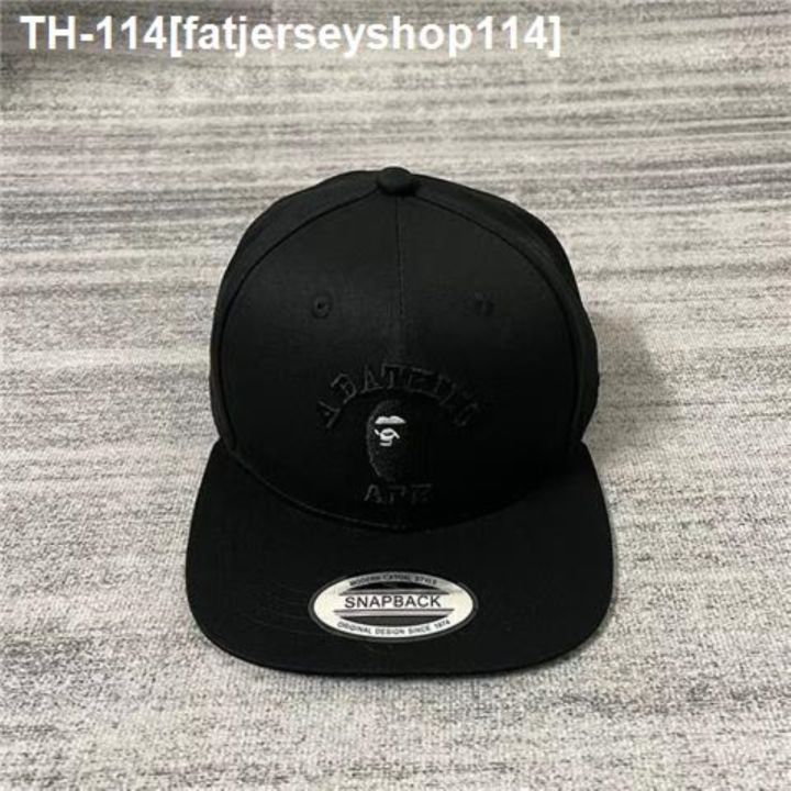 fatjerseyshop114-bape-ape-man-head-baseball-cap-popular-logo-mens-and-womens-street-flat-hat-leisure-sweethearts-head-circumference-sunshade-hat