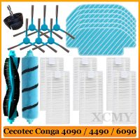 HOT LOZKLHWKLGHWH 576[มาแรง] สำหรับ Cecotec Conga 4090 4490 6090เครื่องดูดฝุ่นหุ่นยนต์อะไหล่ทดแทนแปรงข้างหลักตัวกรอง Hepa อุปกรณ์เสริมสำหรับผ้าถูพื้น