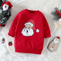 Christmas Kids Toddler Sweatshirt Casual Santa Printed Long Sleeve Round Neck Pullover T-Shirt Tops For Boys Girls