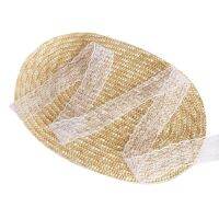 กันแดดกันยูวีสำหรับผู้หญิง Topi Bonnet วันหยุดหมวกชายหาดหวานตกแต่งดอกไม้ที่บอบบางดอกไม้ตกแต่งหมวกปีกแบน