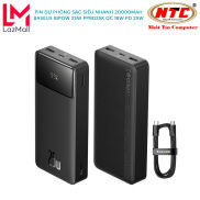 Pin dự phòng sạc nhanh Baseus Bipow 25W 20000mAh PPBD25K màn hình LCD