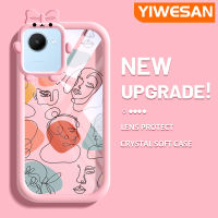 YIWESAN เคสสำหรับ Realme C30 C30s Narzo 50i แฟชั่นแบรนด์ที่สวยงามศิลปะภาพวาดลวดลายสุดสร้างสรรค์ขอบนุ่มโปร่งใสเคสกันกระแทกเคสซิลิโคนเนื้อนิ่มทนทานต่อการตก