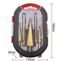 6Pcs DIY Conical Step Drill Bit Saw Set Titanium Milling Cutter 4-12 4-20 4-32mm For Woodworking Engraver Metal Hole Punch Tools