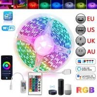 เทป5050ควบคุม Wi-Fi แถบไฟ LED RGB 1ตัวสำหรับไฟ LED USB ไฟด้านหลังทีวี Hiasan Kamar บ้านวิเศษของ Alexa