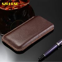 №✕ for Sony Xperia 5 L1 L2 L3 Genuine Leather Phone bags for Sony Xperia XZ3 XA2 Plus Cases Flip cover slim pouch stitch sleeve