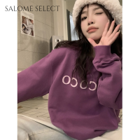 SALOME SELECT เสื้อฮู้ด เสื้อแขนยาวอบอุ่น หลวมและสบาย ทันสมัย สไตล์ ทันสมัย นุ่มนวล A28J0JY 41Z231011