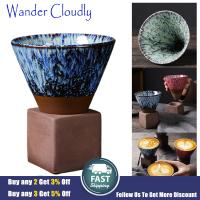 Wander Cloudly Latte สติ๊กเกอร์พูลฟลาวเวอร์ถ้วยพอร์ซเลนถ้วยชากังฟูสำหรับคาเฟ่ร้านอาหาร