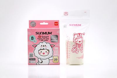 Sunmum ถุงเก็บน้ำนมแม่ ซันมัม ทานตะวัน ขนาด 3 ออนซ์/8ออนซ์ 1 กล่อง  - Breast Milk Storage Bags (3oz/8oz)