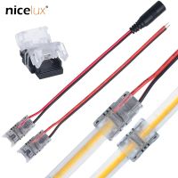 5pcs 2 pin Flexible Strip connectors For IP20 IP65 Hollow Tube SMD COB LED Strip Quick DC Female Plug new 3 Types 8mm connector Electrical Connectors