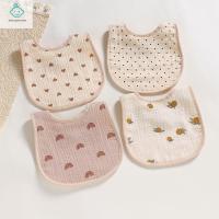 SFFGF สำหรับเด็กแรกเกิด สีทึบ Drool Stuff bibs ปุ่มสแน็ป หมี การให้อาหาร drool bibs ผ้ากันเปื้อนเด็กมัสลิน ผ้าเรอ ผ้ากันเปื้อนผ้าฝ้ายสไตล์เกาหลี ผ้าขนหนูน้ำลาย