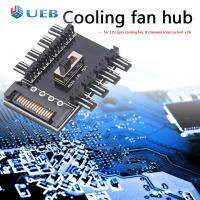 ตัวแยกพัดลมทำความเย็นฮับพีซีซาต้า1ถึง8 3Pin 12V เต้าเสียบไฟอะแดปเตอร์ PCB