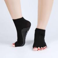 Jay 1Pair Half Anti-Slip Pilates Ankle Grip Durable Five Fingers Cotton Yoga Socks