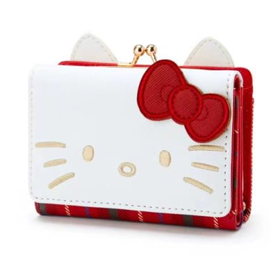 Hello เหรียญ Sanrio Pocketbook Cinnamoroll Kuromi My Melody KT Cat เหรียญกระเป๋าสตางค์กระเป๋าสตางค์ Pu วัสดุของขวัญผู้หญิง