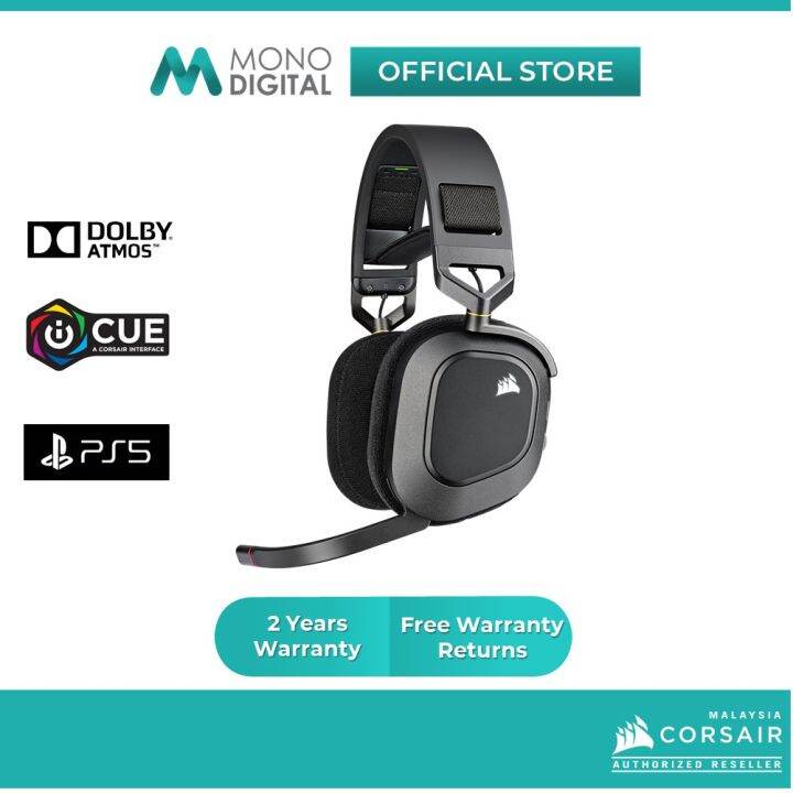 Corsair Hs80 Rgb Wireless Dolby Atmos Premium Gaming Headset With Spatial Audio Ca 9011235 Ap 9956