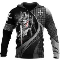 Tessffel Knights Templar Jesus God Guard Cavalier Autumn Casual Pullover Streetwear NewFashion 3DPrint MenWomen ZipHoodies B-9