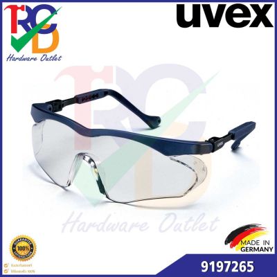 UVEX แว่นตานิรภัยเลนส์ใสทรงสปอร์ต แว่นตาเซฟตี้ ปรับองศาของเลนส์และความยาวของขาแว่นได้ รุ่น 9197265