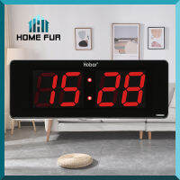 Home Fur นาฬิกา LED แขวนผนัง ขนาด 35X13X3CM รุ่น 3513B นาฬิกาดิจิตอล ไฟสีแดง – ตัวเรือนสีดำ ขอบสีเงิน