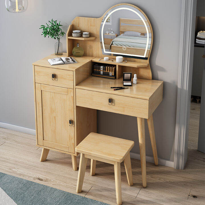 Small unit solid wood dressing table, bedroom, modern and minimalist