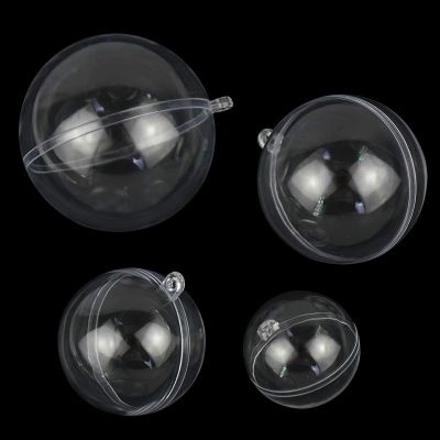 5 Pairs Clear Plastic Fillable Ornaments Ball for Christmas Tree Decorations Clear Christmas Balls Xmas Tree Ornament 2023