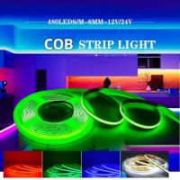 12V 24V 5M COB LED Strip 480LEDs/m White/Warm white/Natural White/Blue/Red/Green Flexible Light single color Tape