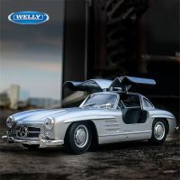 ☼ lbfdjq Welly-Mercedes 300SL Modelo de Carro Esportivo Liga Diecasts Brinquedo De Metal Corrida Simulação Coleção Presentes Infantis 1:24