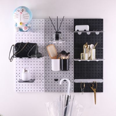 【cw】 Plastic hole board storage living room kitchen bedroom partition wall hanging multi accessories ！