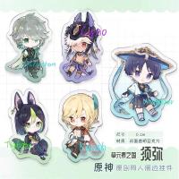 Genshin Tighnari Dori Nahida Kamisato Ayato Arataki Itto Keychain Accessories Cartoon Anime Chain Pendant Badge