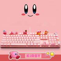 104 Keys Kirby Sanrio Cinnamoroll My Melody คีย์บอร์ดแบบกลไกกับ Keycap Kawaii แกนสีเขียวค่าสูงเกมคอมพิวเตอร์คีย์บอร์ด