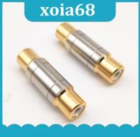 xoia68 Shop Dual RCA Connectors RCA Female to Female Jack Socket plug Straight Adapter Gold Plated Speaker Cable Extender