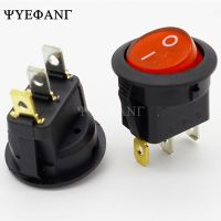 10Pcs 16mm Diameter Small Round Red Light 3 Pin 6A/125V 3A/250V AC SPST ON OFF Rocker Switch Snap in