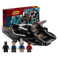 Compatible with LEGO Super Heroes Black Panther Chase Battle Royal Talon Fighter Rhino Showdown Assembled Building Block Toys